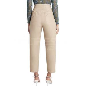 Pantalones de cuero de mujer personalizados Diseño original Ropa de moda Nuevo precio al por mayor - Product Image 4