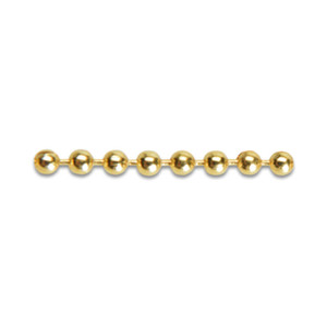Catena a Perline in Ottone Lucido Mm. 4 - Product Image 1