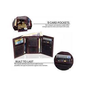 Meilleure qualité Top meilleure vente 100% portefeuille mince pour hommes en cuir véritable du fabricant indien portefeuille porte-cartes mince meilleur prix - Product Image 4