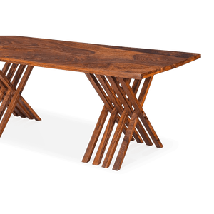 Mesa de comedor Leh de madera maciza, aparador elegante para el hogar - Product Image 2