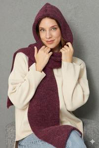 ผ้าพันคอไหมพรมเนื้อนุ่มสำหรับผู้หญิง ให้ความอบอุ่น มีสไตล์ และสวมใส่สบาย ดีไซน์ทันสมัย เหมาะสำหรับฤดูใบไม้ร่วงและฤดูหนาว รับผลิตแบบ ODM OEM - Product Image 2