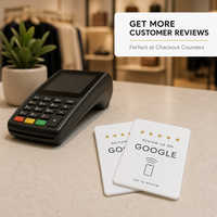 Carte de poche NFC personnalisable pour avis Google, carte en acrylique à tapoter pour les commentaires des clients dans les cafés, salons, commerces de détail et au comptoir d'accueil