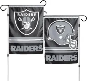 Bandeira personalizada para equipe esportiva Oakland Raiders, bandeira 100% poliéster de 3x5 pés, entrega rápida da NFL, bandeira de jardim