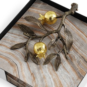 Hot Golden Stylish New Trending Branch Servilletero frutas inspiran el acento decorativo elegante más vendido para la decoración moderna del hogar - Product Image 2