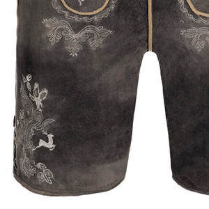 Customized Bavarian Lederhosen <b>Men</b> Cowhide Suede <b>Leather</b> <b>Shorts</b> High Street Authentic Weaving Vintage Decoration Boys' Version - Product Image 3