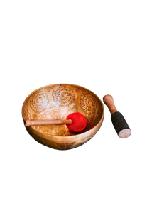 ขันร้องเพลงทิเบตทองเหลืองแกะสลักลายพิเศษขนาดใหญ่พิเศษ พร้อมลวดลายสลักแบบกำหนดเอง - ขันบำบัดขนาดพิเศษจากเนปาล - Product Image 5