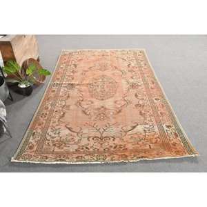 พรมตุรกีแนววินเทจคลาสสิกขนาด5.4X9ฟุตผ้าทอขนสัตว์ถักแบบเรียบสีส้มสีเขียวสำหรับตกแต่งห้องนั่งเล่นห้องโถง - Product Image 4