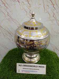 New Style Brass Cremation Urns Full Engraved New Cremation Urns Handmade <b>Funeral</b> <b>Supplies</b> New Style Urns - Product Image 2