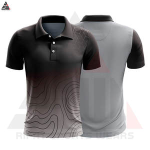 Nouveau design, logo personnalisé, polos à manches courtes pour hommes, polos en coton grande taille, polos décontractés en coton à sublimation - Product Image 3