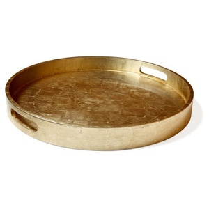 Bandeja de servicio de metal dorado, elegante y duradera, perfecta para servir bebidas, aperitivos y Decoración elegante - Product Image 2