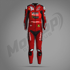 Rucati Francesco Bagnaia Lenovo Moto Racing Traje de cuero 1Pc Cuero de vaca/Canguro Moto Pista/Montar MotoCp Mono/Traje - Product Image 1