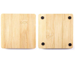 Lot de 4 sous-verres carrés en bambou avec tampons antidérapants en bois naturel pour boissons chaudes et froides du Vietnam - Product Image 5