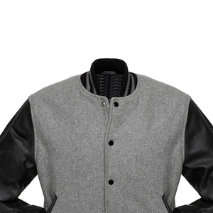 Best Selling Men's Stand Collar Letterman Jackets Latest Style with Front Logo Wholesale Options Available - Product Image 4