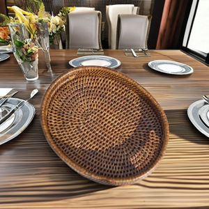 Plateau d'affichage en rotin brun de qualité supérieure-Organisateur de vanité et accessoire de salle de bain | Nettoyage des taches uniquement | Vente en gros Tienphong 2025 - Product Image 5