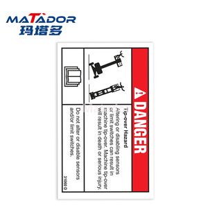 Genie 31060GT 31060C 31060 Pegatina Peligro No alterar Swtc Deacal - Product Image 2