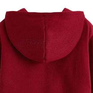 Logo personnalisé Crop Top Hoodies pour femmes Nouveau design décontracté doux en coton tricoté hiver recadrée à capuche imprimé - Product Image 6