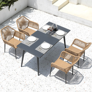 Conjunto de Silla Columpio y Banco de Patio de Metal Nórdico para Exteriores, Muebles de Jardín Ecológicos para Comer y Descansar, para Uso Residencial/Comercial - Product Image 6
