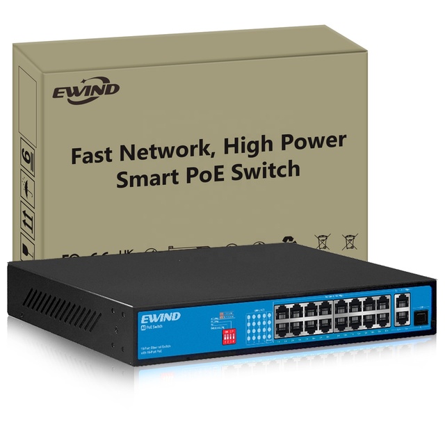 OEM 4 8 16 Port Hub Support 10/100M Network 802.3af/at Built-in 240V Power Supply Unmanaged Fast Ethernet PoE Switch
