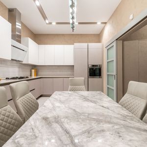PVC Membrane <b>Kitchen</b> Cabinets Thermofoil Doors <b>Vinyl</b> <b>Wrap</b> <b>Kitchen</b> Custom Colors Seamless Edges Turkish Manufacturer - Product Image 1
