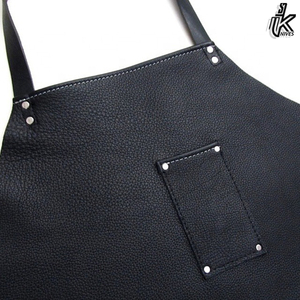 Tablier de cuisine en cuir PU noir bleu Chef, vente en gros, prix bon marché, meilleure qualité - Product Image 5