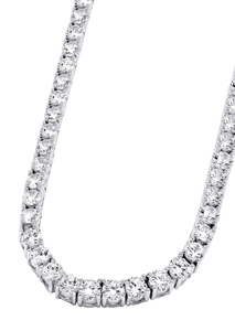 D'VINS JEWELS Tennis Chain Necklace 6mm Lab Grown Diamond Filled IGI Certified 14k Gold Unisex <b>Hip</b> Hop Fashion Jewelry - Product Image 2