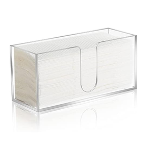 Boîte à mouchoirs en acrylique de luxe prix d'usine en gros article décoratif de salle de bain personnalisé fait à la main meilleure vente - Product Image 1