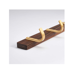 Porte-crochets en bois, rangement de cuisine, armoire debout en bois avec crochets en métal, supports de rangement au meilleur prix - Product Image 5