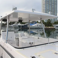 Yacht de croisière en aluminium personnalisé UBI 78, 7,62 m, 8 passagers, moteur hors-bord 300 CV, écran tactile, patrouille fluviale, tourisme, divertissement