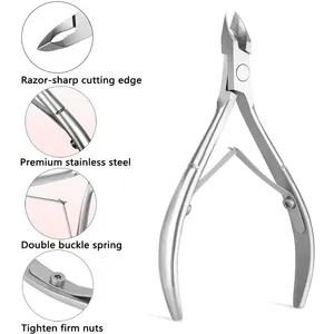 Pinzas profesionales de esquina de uñas de alta calidad con pinzas para cutículas y lima de uñas Fuente manual de borde afilado - Product Image 4