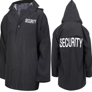 Uniforme de sécurité à capuche uniforme de garde de sécurité avec étiquettes utilisation hivernale pour la garde - Product Image 2