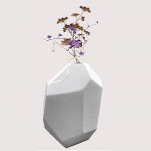 Pot de fleur en fer fait à la main de luxe Vase décoratif en métal blanc Accent de table de vie irrégulier durable pour la maison côtière - Product Image 2