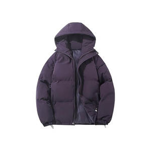 Winter Bubble Jacket with Thick Down Cotton Plus Size Winter Jacket with Canvas <b>Fabric</b> for Warmth and Comfort - Product Image 1