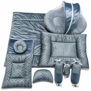 Baby <b>Bedding</b> Set <b>Quilted</b> Cushion Collection Removable Washable 100% Polyester Hollow Fiber Filled Nursery Sleep Support - Product Image 1