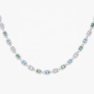 Cadena de tenis de plata de ley 925 chapada en oro con corte brillante redondo estilo hip hop, pasa la prueba del diamante, para mujeres y hombres - Product Image 4