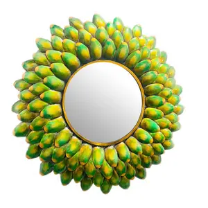 Elegant Design Large Round Wall Hanging Decoration Metal <b>Mirror</b> <b>Frame</b> with Custom Size Bedroom and Bathroom Wall Hanging <b>Mirror</b> - Product Image 1