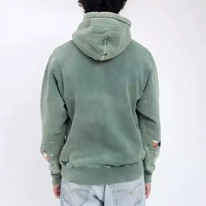 Sweat à capuche délavé à l'acide, logo personnalisé, pull oversize, respirant, blanc, délavé à l'acide, vintage, sweat à capuche pour hommes - Product Image 5