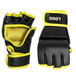 Guantes de boxeo de cuero PU con más relleno Guantes de saco de boxeo sin dedos para hombres Mujeres Kickboxing - Product Image 5