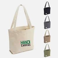 Tas Tote Kanvas Ramah Lingkungan dengan Pegangan, Ukuran Besar, Cetak Warna Natural, Tali Bahu, Ukuran Sesuai Pesanan Vietnam