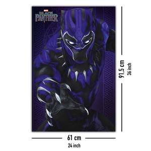 Modern Black Panther Glow-in-the-Dark Canvas <b>Poster</b> for Wall Use - Product Image 4