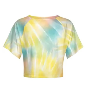 Women Tie Dye Women T Shirts High Quality Soft <b>Combed</b> Cotton Screen Print Plain Oversized Tshirt for Woman 100% organic cotton - Product Image 6