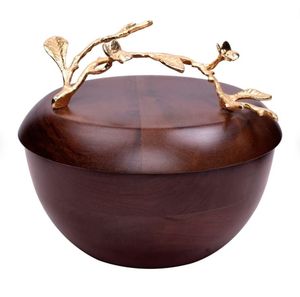 Grand bol de service en bois de forme profonde et de texture polie pour servir des fruits frais et des salades dans des restaurants élégants - Product Image 6