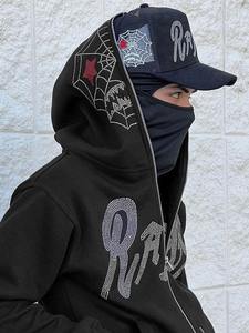 Vente en gros de sweat à capuche avec logo zippé de haute qualité et sur mesure pour hommes streetwear de longueur normale sweat à capuche zippé pour hommes - Product Image 4