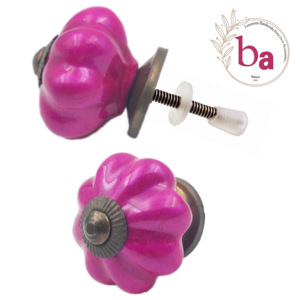 Boutons de porte de tiroir d'armoire en céramique Fuchsia néon pour cuisine chambre entrepôt extérieur salon Villa hôtel armoire utilisation - Product Image 1