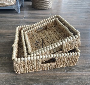 ถาดรองน้ำทำจากเวียดนามถาดเสิร์ฟพร้อมที่จับตกแต่งบ้านเป็นมิตรต่อสิ่งแวดล้อม - Product Image 5