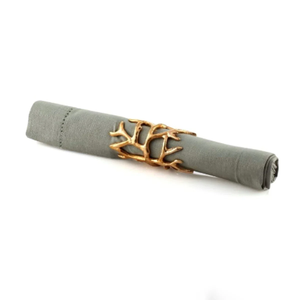 Branches d'arbre Design or fini métal ronds de serviette pour dîner et mariage décor de Table porte-serviettes de forme personnalisée - Product Image 1