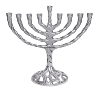 Chandelier en aluminium brillant, fait main, à texture martelée, résistant à la chaleur, sans flamme, étanche, personnalisé, à prix abordable, pour Hanouka