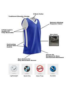 Uniforme de entrenamiento de baloncesto transpirable para hombres, conjunto de Jersey sin mangas sublimado para ropa juvenil, equipo de entrenamiento de baloncesto - Product Image 4