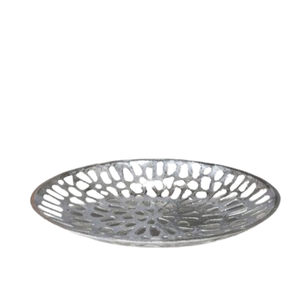 ถาดเสิร์ฟพร้อมหูจับโลหะเคลือบเงาสำหรับตกแต่งห้องครัวทำมือ - Product Image 1