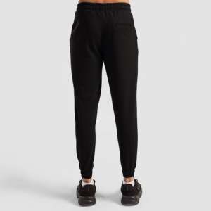 Pantalones Deportivos Hunt Negros con Cintura Elástica, Estilo Casual Elegante, Decoraciones con Cremallera y Pliegues, Talla XL, Tela de Felpa Francesa, Corte Recto - Product Image 2