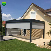 Couverture de terrasse électrique Offre Spéciale Gazebo Toit à persiennes étanche Pergola extérieure bioclimatique en aluminium